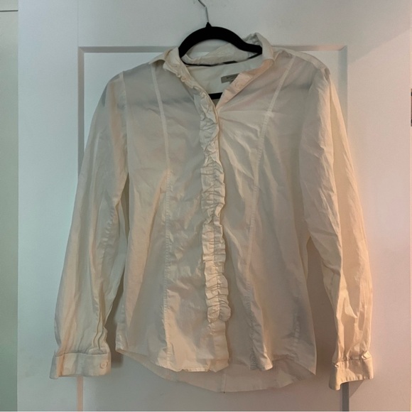 Burberry Ruffle Front Tuxedo Cotton Shirt - Picture 7 of 11